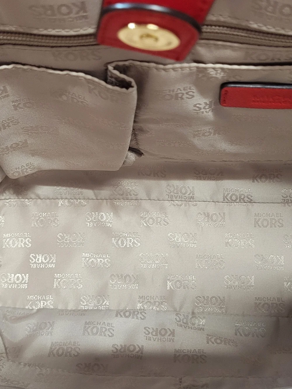 Michael Kors Red Floral Tote Bag